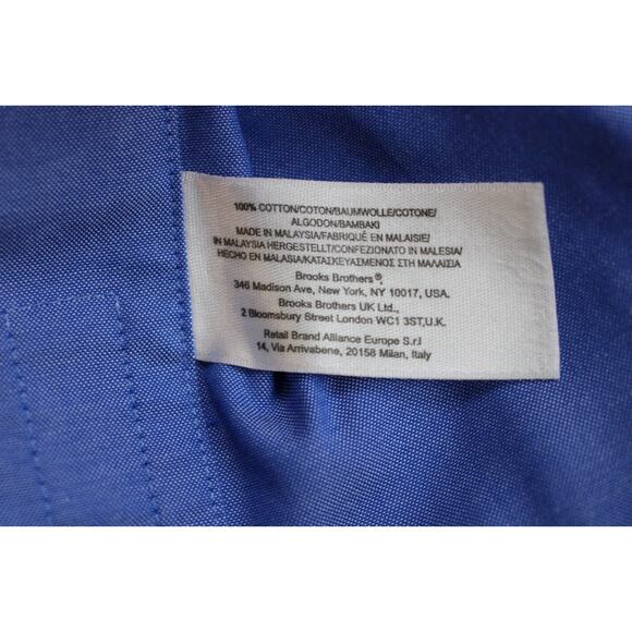 Brooks Brothers Shirt Mens 16 - 35 Blue 100% Cotton Button Down Non-Iron - Picture 5 of 7